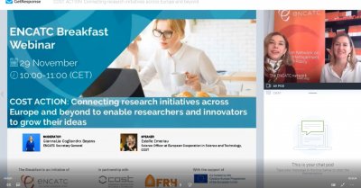 COST ACTION: Connecting research initiatives across Europe and beyond to enable researchers and innovators to grow their ideas