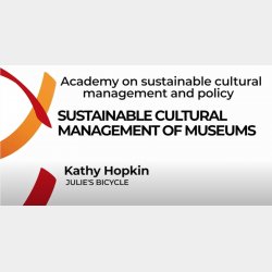 Sustainable cultural management of museums (Video lecture)