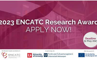 The 10th ENCATC Research Award on Cultural Management and Policy is now accepting applications!